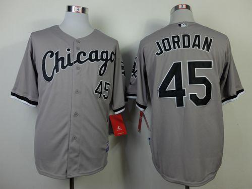 White Sox #45 Michael Jordan Stitched Grey MLB Jersey